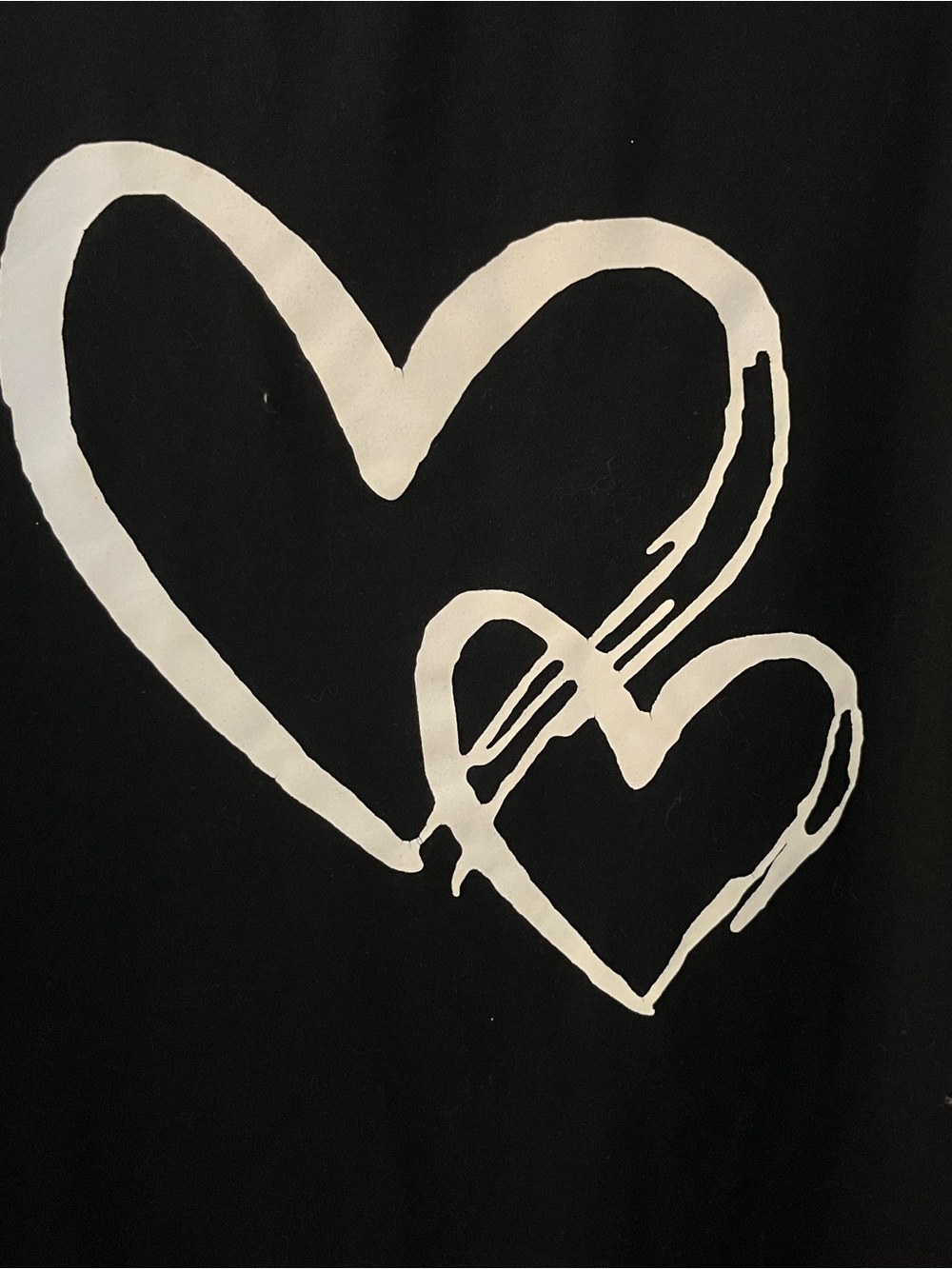 Shein women’s Black Heart Graphic Long Sleeve Top - Picture 3 of 6